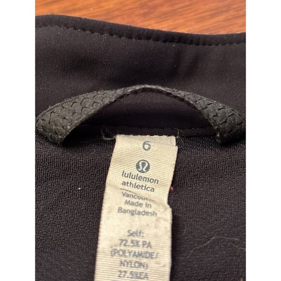 Lululemon Women Sz 6 Bust A Move Jacket Black Full Zip Pockets - Picture 2 of 2